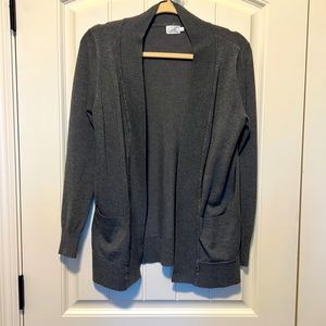 Gray Open Cardigan